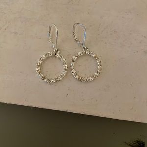 Sterling silver earrings with CZ accents